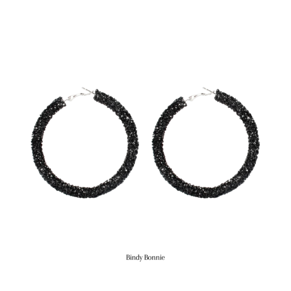 Edna Black Earrings - Imagen 3